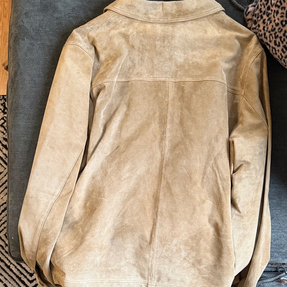 Eddie Bauer Light Tan Seattle Suede Jacket - Picture 3 of 3